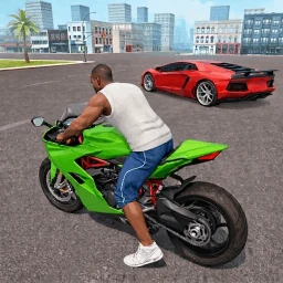 Icône de Gangster : pilotage de moto 3D
